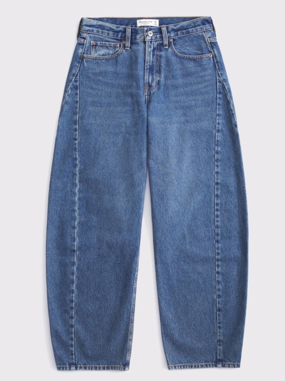Abercrombie&Fitch Curve Love Mid Rise Barrel Jean - Picture 5 of 16